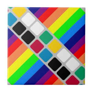 Ceramic Tile Colorful Colors Stripe