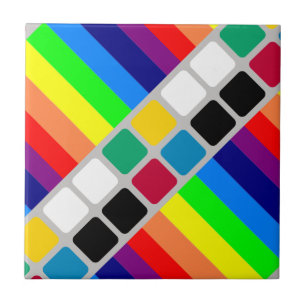 Ceramic Tile Colorful Colors Stripe