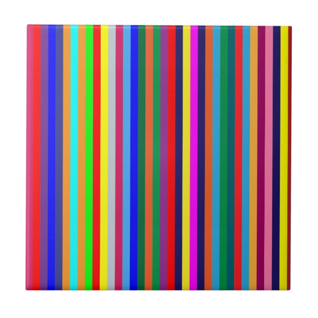 Ceramic Tile Colorful Colors Stripes     (Front)