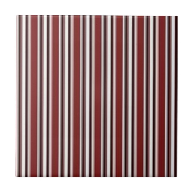 Ceramic Tile Colorful Colors Stripes Burgundy (Front)