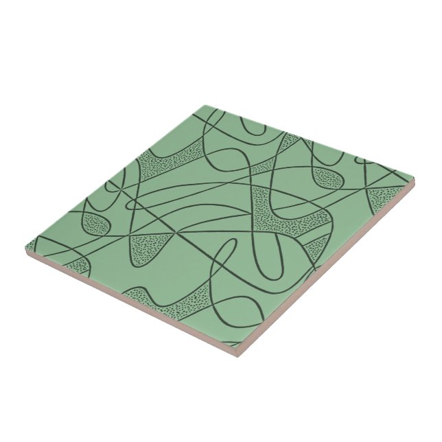 Ceramic Tile: CONTEMPO - SEAFOAM GREEN Tile (Side)