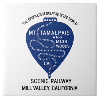 Ceramic Tile Crookedest Railroad Mt Tamalpais