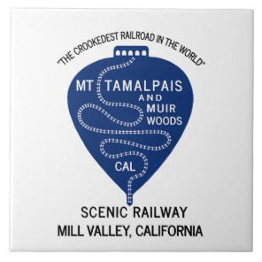 Ceramic Tile Crookedest Railroad Mt Tamalpais