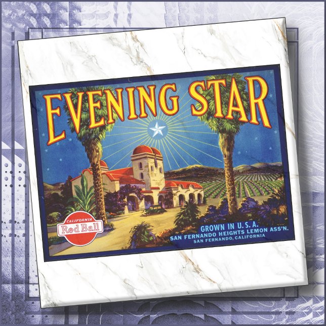CERAMIC TILE - ''Evening Star'' - Crate Label (Creator Uploaded)