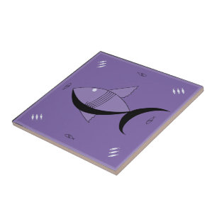 Ceramic Tile FABULOUS 1950s FISH Retro Vintage