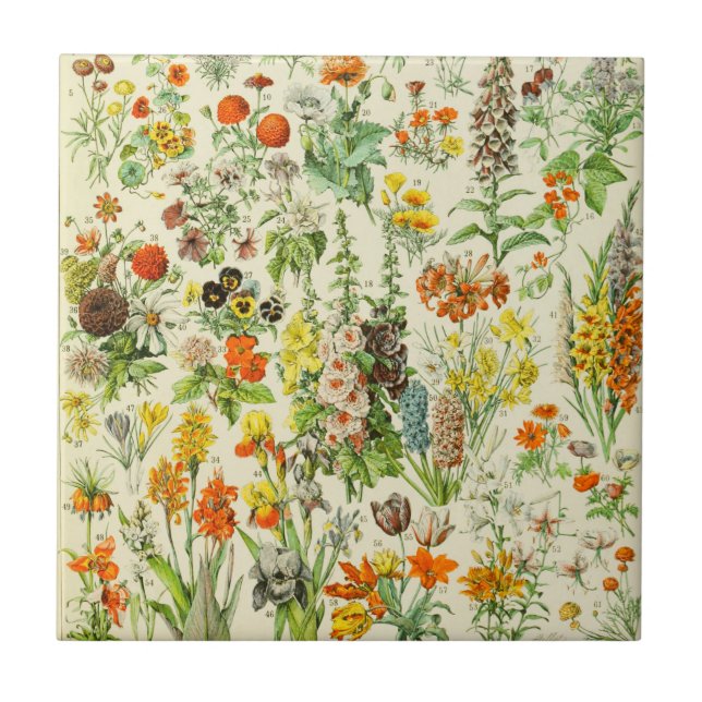 Ceramic Tile Field of Flowers (Front)