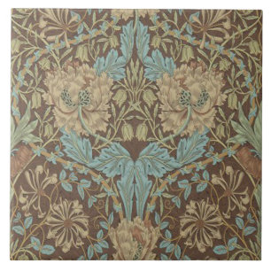 Ceramic tile fireplace William Morris designs 02