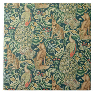 Ceramic tile fireplace William Morris designs 021