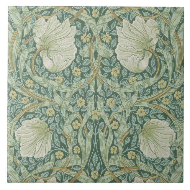 Ceramic tile fireplace William Morris designs 05 (Front)