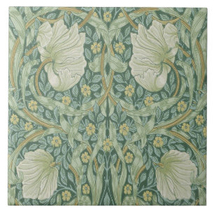 Ceramic tile fireplace William Morris designs 05
