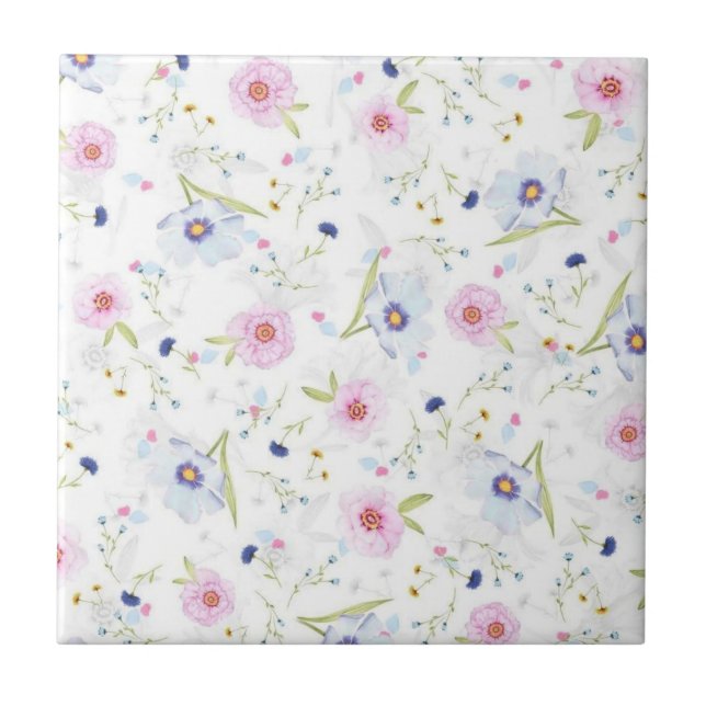 Ceramic Tile Flower Floral (Front)
