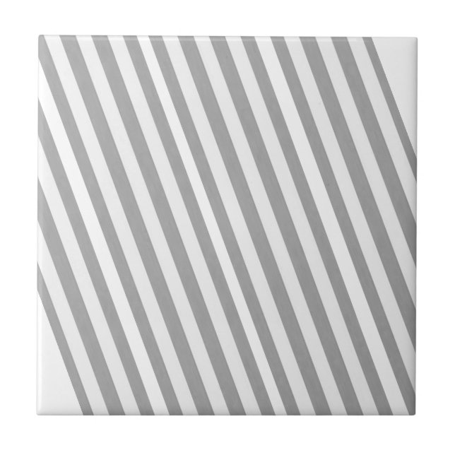 Ceramic Tile  Gray Stripe  (Front)