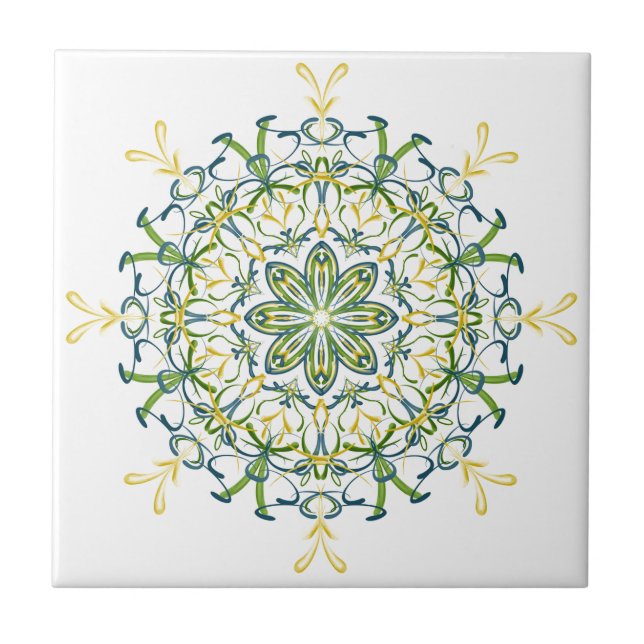 Ceramic Tile green and yellow (Front)