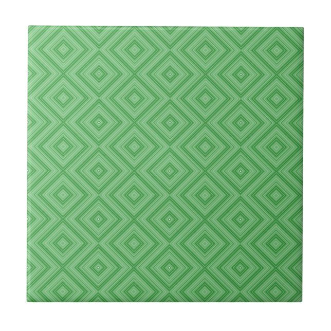 Ceramic Tile  Green Stripe (Front)