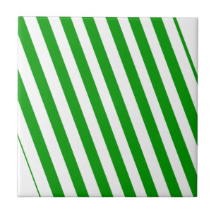 Ceramic Tile Green Stripe