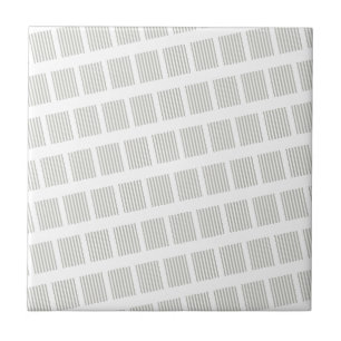 Ceramic Tile Grey & White Stripe