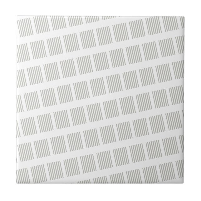 Ceramic Tile Grey & White Stripe (Front)