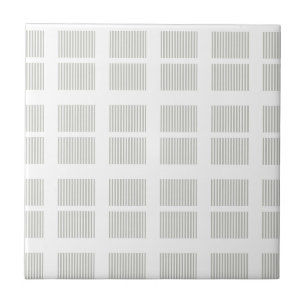 Ceramic Tile Grey & White Stripe