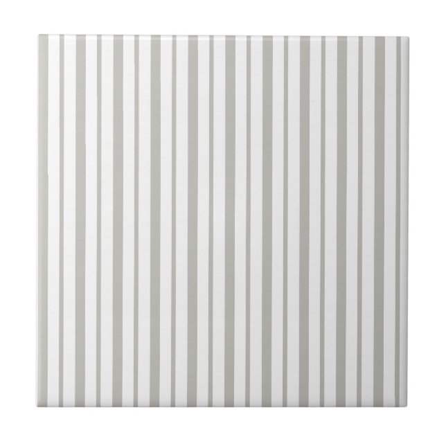 Ceramic Tile Grey & White Stripe Square (Front)