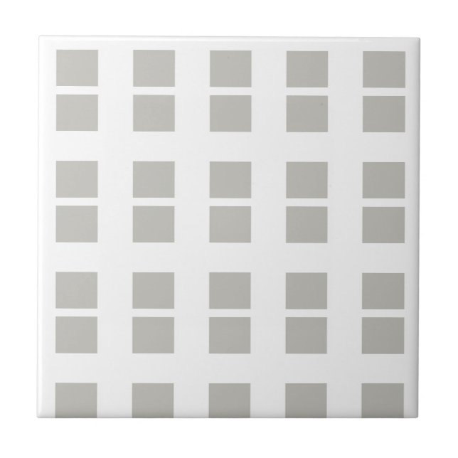 Ceramic Tile Grey & White Stripe Square (Front)
