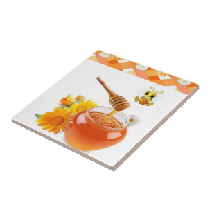 Ceramic Tile Honey Bee