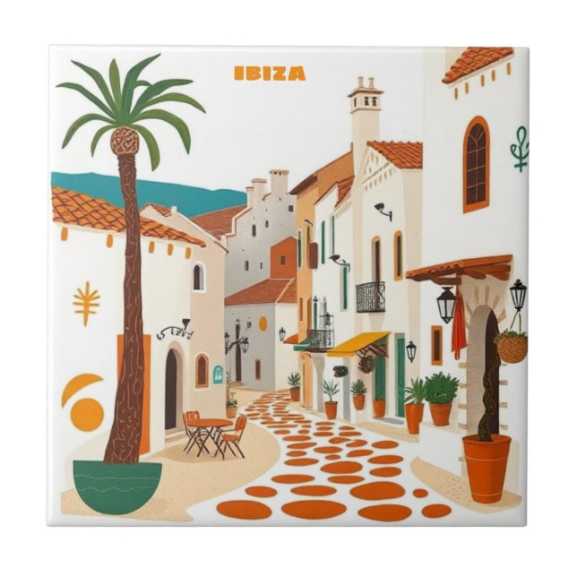 Ceramic Tile Ibiza Eivissa Spain Bar Home decor (Front)