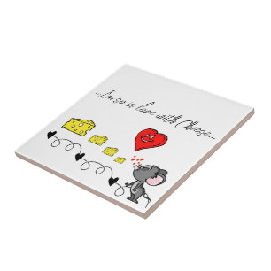 Ceramic Tile Mice Cheese Pizza Pizzeria Love