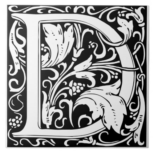 Ceramic Tile _ Monogram Letter D