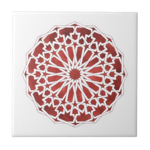 Ceramic tile Moroccan mosaic red