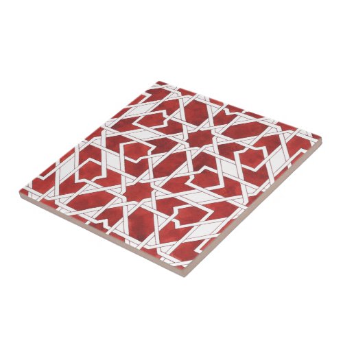 Ceramic tile Moroccan mosaic red ZELLIGE