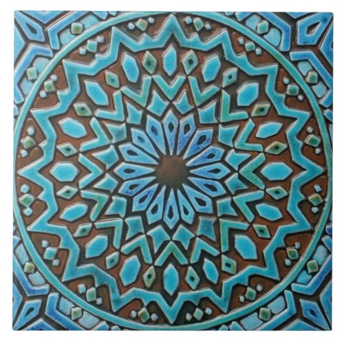 Ceramic Tile _ Moroccan Tile Style Aqua
