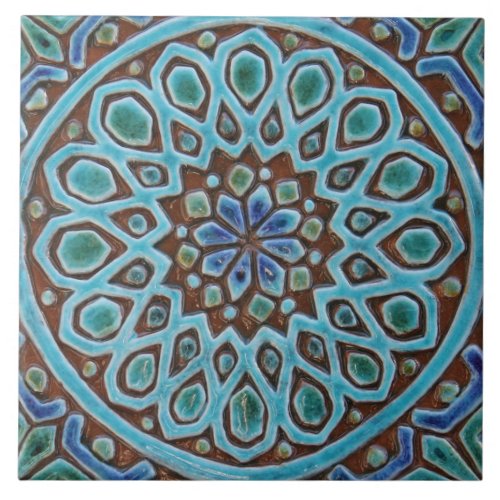 Ceramic Tile _ Moroccan Tile Style Turquoise 