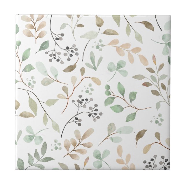 Ceramic Tile Nature Leaves  (Front)