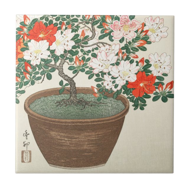 CERAMIC TILE : OHARA KOSON : AZALEAS (Front)