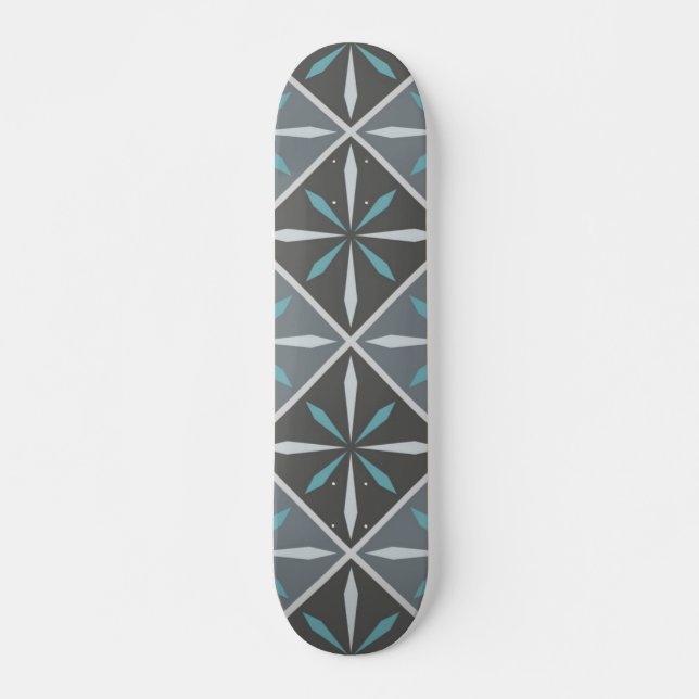 Ceramic tile pattern skateboard (Front)
