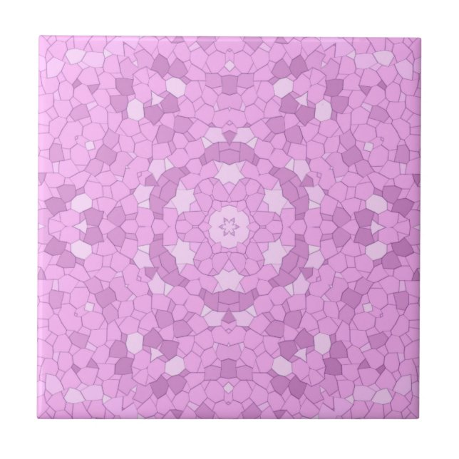 Ceramic Tile pink mosaic (Front)