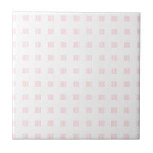 Ceramic Tile Pink & White Squares