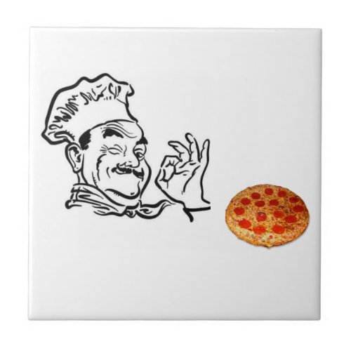 Ceramic Tile Pizza Man