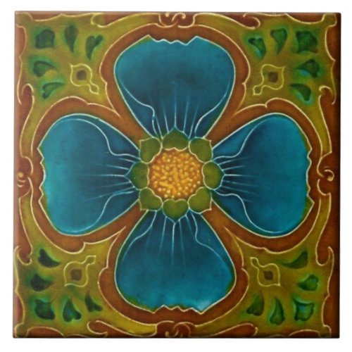 Ceramic Tile _ Reproduction Art Nouveau