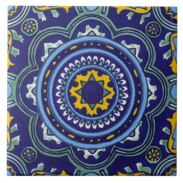 Ceramic Tile - Reproduction of a Mexican tile (Front)
