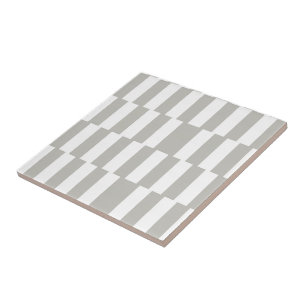 Ceramic Tile Stripe Grey & White Stripe