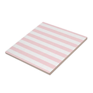 Ceramic Tile Stripe Pink & White Stripe