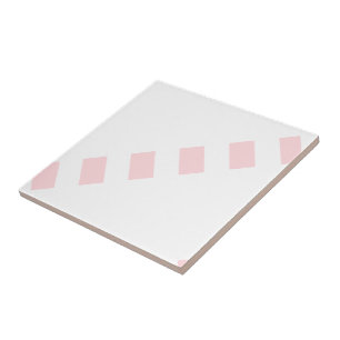 Ceramic Tile Stripe Pink & White Stripe