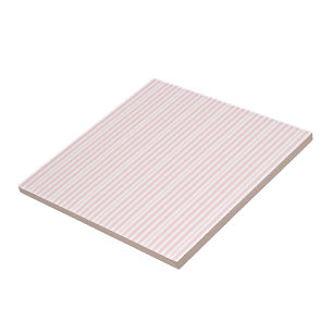 Ceramic Tile Stripe Pink & White Stripe