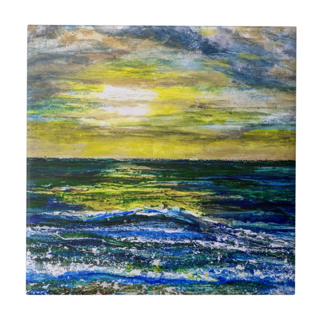 Ceramic Tile - Sunset Seaside Moods (Front)