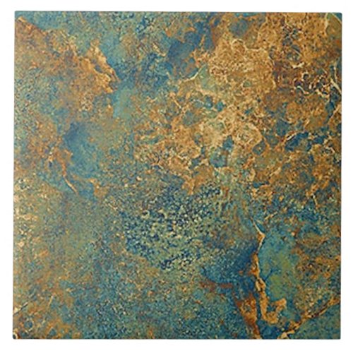 Ceramic Tile _ Textured Rust Coloured