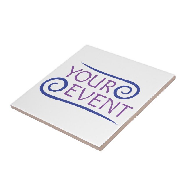 Ceramic Tile Trivet Company Event Logo Promotional (Side)