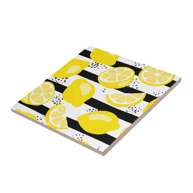 Ceramic Tile/Trivet-Lemons Ceramic Tile (Side)