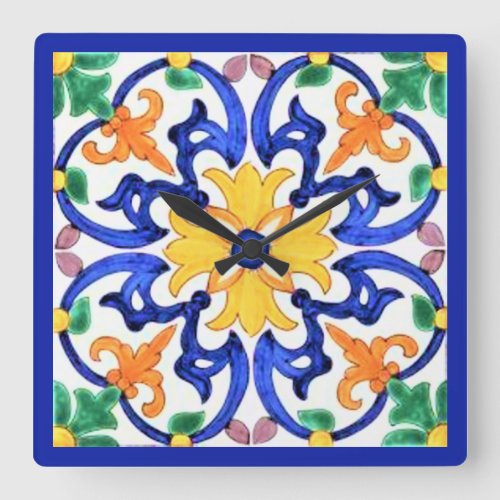 Ceramic Tile Trivet Square Wall Clock