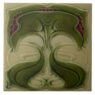 Ceramic Tile - Vintage Floral Art Nouveau